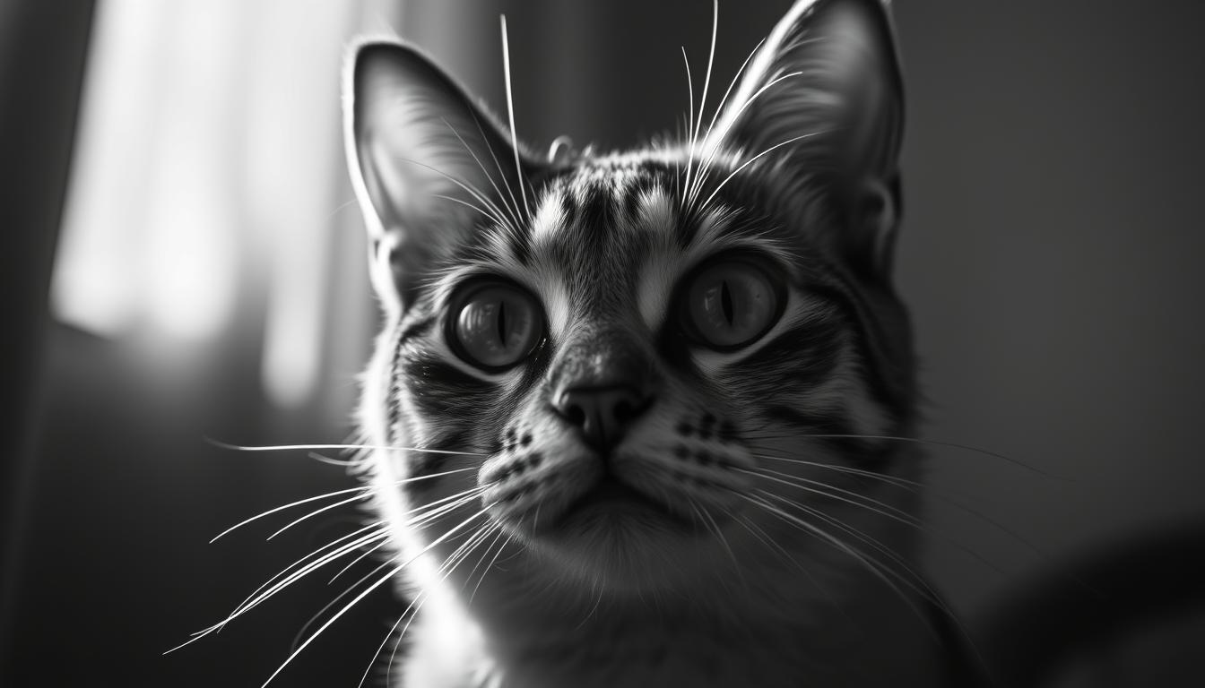 Katzen schwarz-weiß Sicht